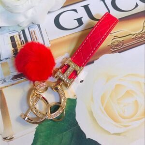 Keychain Luxury Modern Design VIBRANT RED